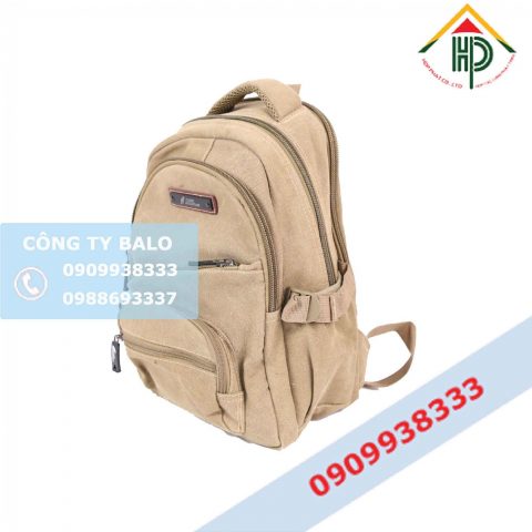 May Balo Thời Trang Canvas Camel