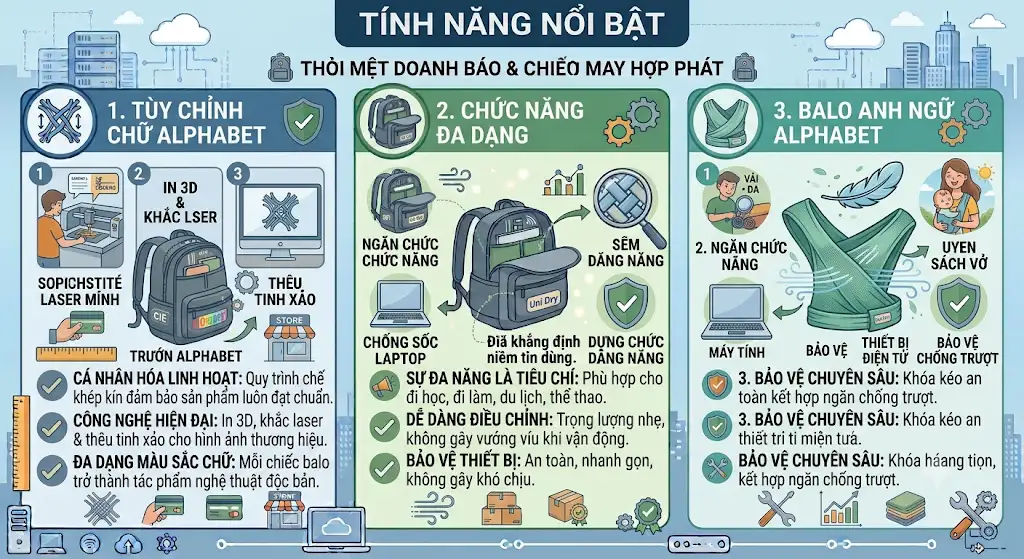 May Balo Qùa Tặng Anh Ngữ ALPHABET: Thiết kế Độc quyền, Chất lượng cao - balo anh ngữ alphabet May Balo Qùa Tặng Anh Ngữ ALPHABET: Thiết kế Độc quyền, Chất lượng cao - balo anh ngữ alphabet