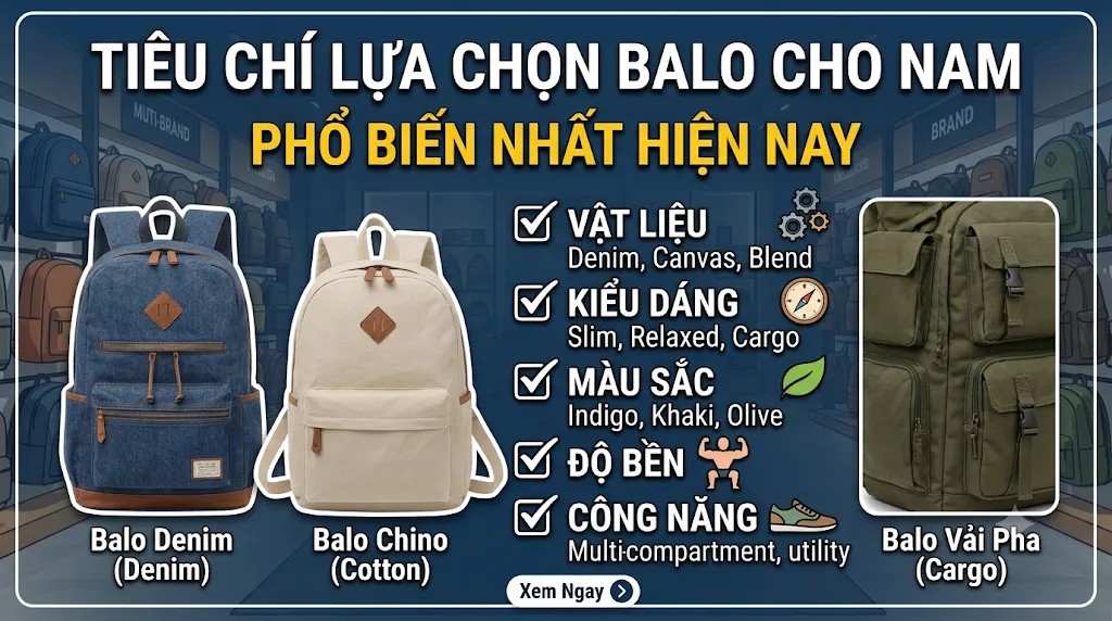 Tiêu Chí Lựa Chọn Balo Cho Nam Phổ Biến Nhất Hiện Nay – Hướng Dẫn Chi Tiết - balo cho nam