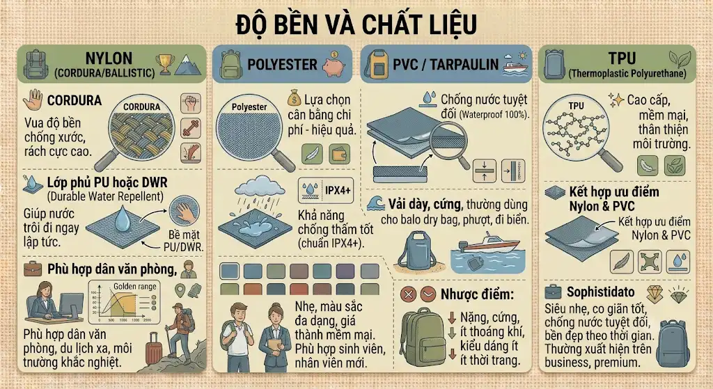 Nên Chọn Balo Laptop Chống Nước Ở Đâu? Top Tiêu Chí, Thương Hiệu & Địa Chỉ Uy Tín 2026 - Balo Laptop Chống Nước Ở Đâu