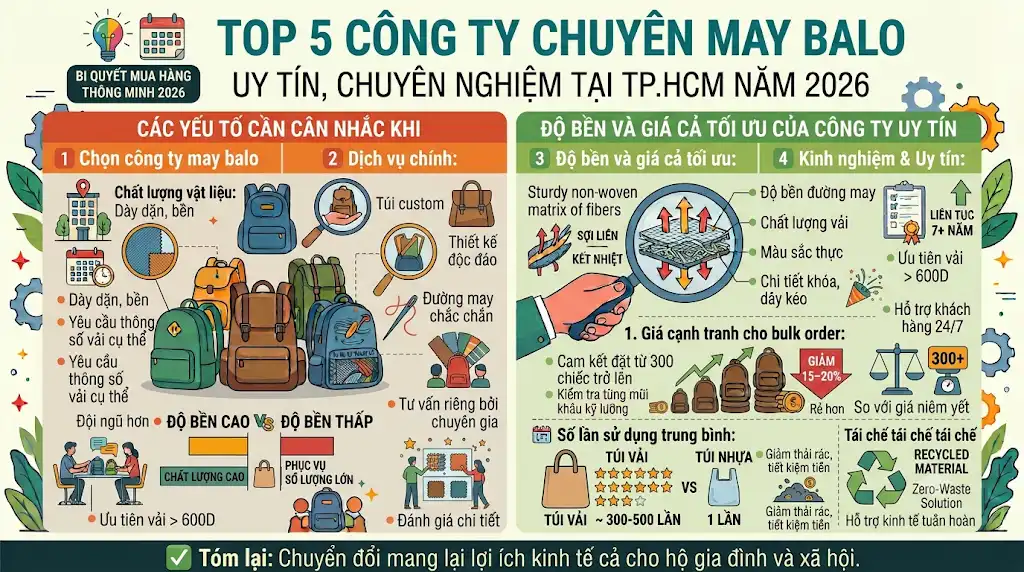 Top 5 Công Ty Chuyên May Balo Uy Tín, Chuyên Nghiệp Tại TP.HCM Năm 2026 - công ty chuyên may balo
