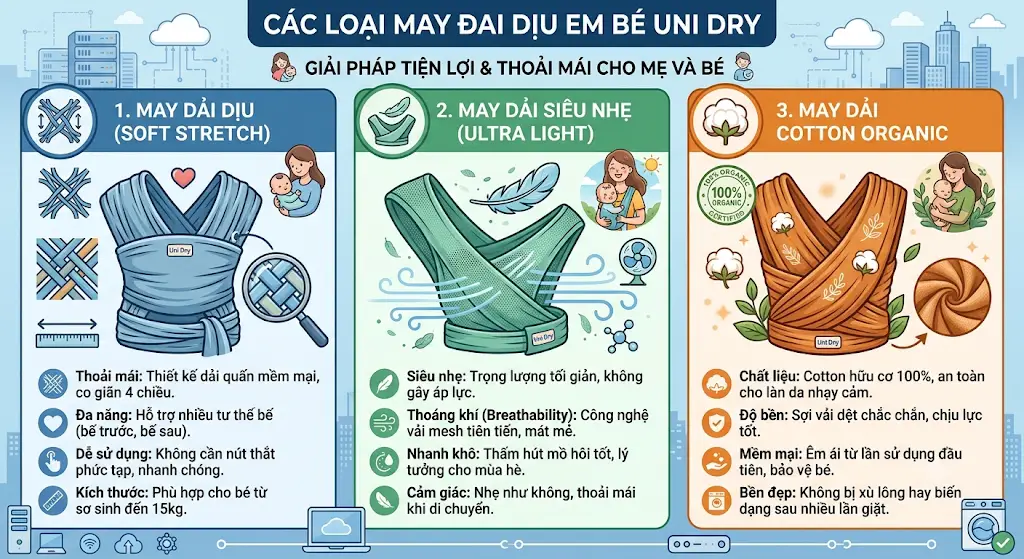 May Đai địu em bé Uni Dry: Giải pháp an toàn, thoải mái cho bé yêu - đai điệu em bé Uni Dry May Đai địu em bé Uni Dry: Giải pháp an toàn, thoải mái cho bé yêu - đai điệu em bé Uni Dry