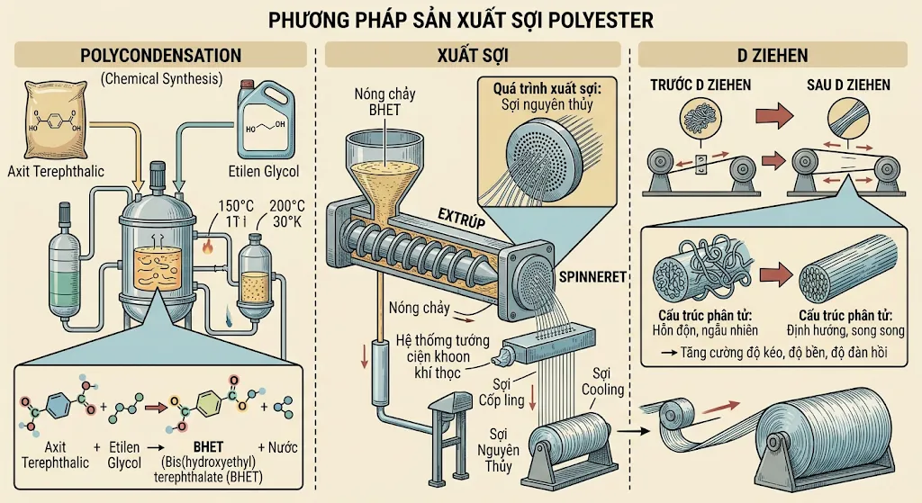 Sợi polyester Sợi polyester