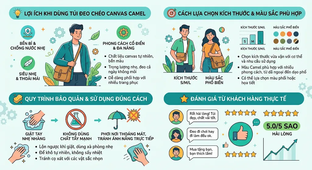 May Túi Đeo Chéo Canvas Camel – Thời Trang Bền Bỉ, Giá Cực Hợp Lý - túi đeo chéo thời trang May Túi Đeo Chéo Canvas Camel – Thời Trang Bền Bỉ, Giá Cực Hợp Lý - túi đeo chéo thời trang