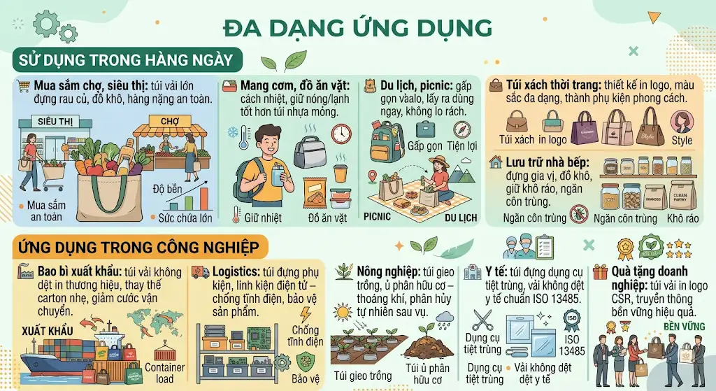 Các lý do nên chuyển từ túi nhựa sang túi vải không dệt – Hướng dẫn chi tiết 2026 - túi nhựa sang túi vải không dệt Các lý do nên chuyển từ túi nhựa sang túi vải không dệt – Hướng dẫn chi tiết 2026 - túi nhựa sang túi vải không dệt