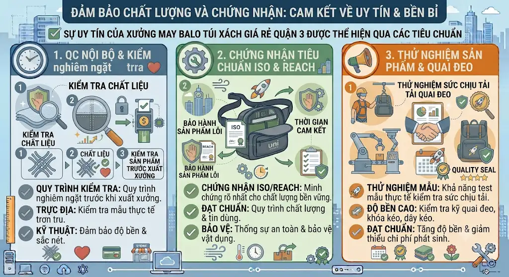 Những lưu ý khi chọn xưởng may balo túi xách giá rẻ quận 3 uy tín Những lưu ý khi chọn xưởng may balo túi xách giá rẻ quận 3 uy tín