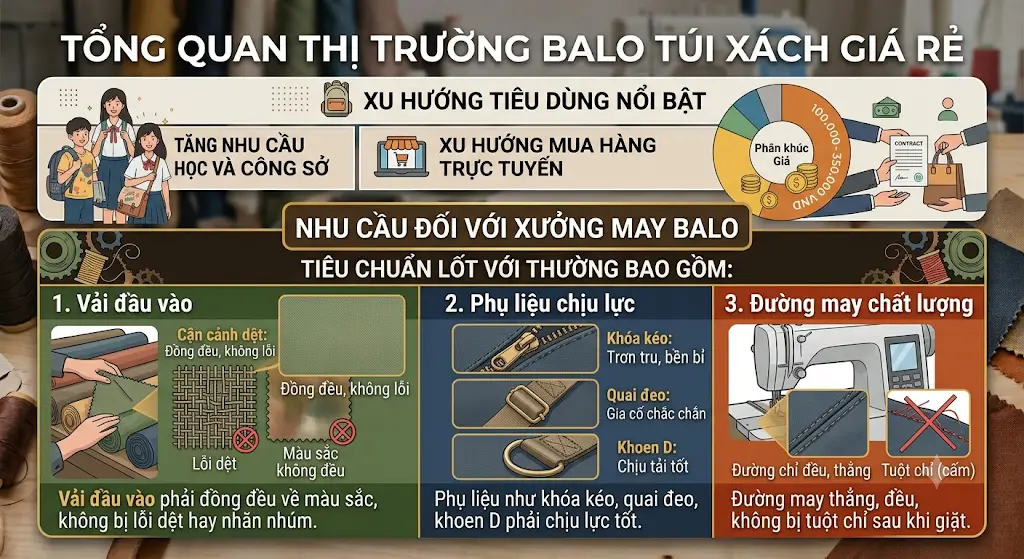 xưởng may balo túi xách giá rẻ quận Bình Tân xưởng may balo túi xách giá rẻ quận Bình Tân