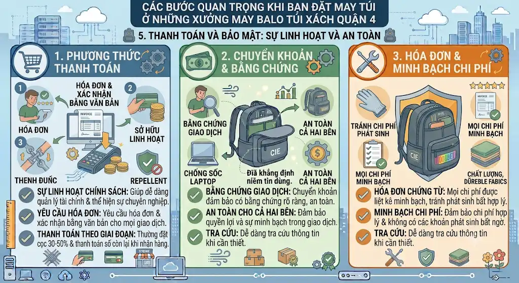 Các bước quan trọng khi bạn đặt may túi ở những xưởng may balo túi xách quận 4 Các bước quan trọng khi bạn đặt may túi ở những xưởng may balo túi xách quận 4